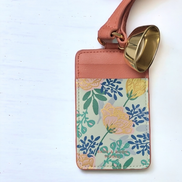 Bath and Body Works Wearable Card Case w/ Pocketbac Sanitizer Holder Gol… - Picture 1 of 5